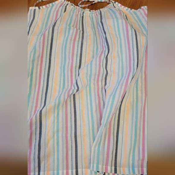 JENNI intimates White/Multicolored Striped Womens Sleepwear Nightgown - Picture 1 of 4